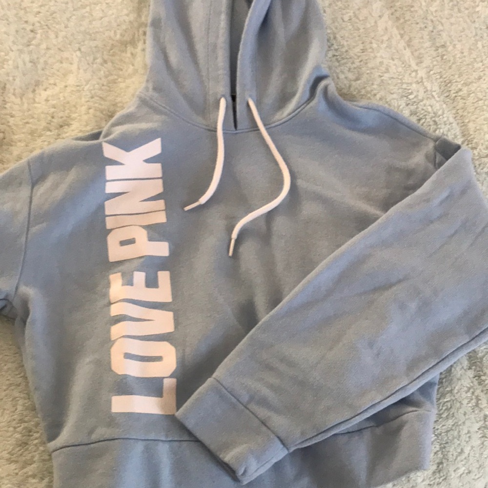 NWOT PINK pullover cropped hoodie